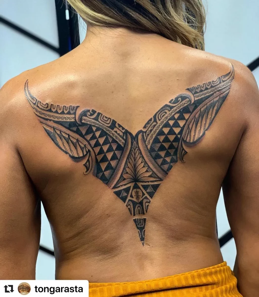 Back Samoan Tattoo For Women