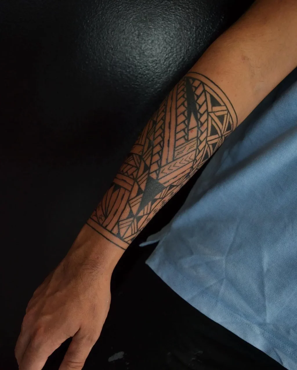 Black Tattoo Over Arm