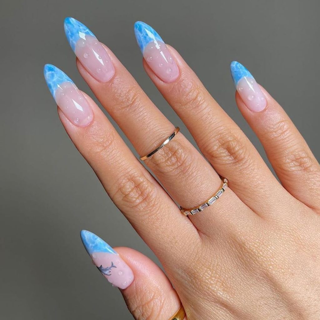 Ocean Blue Nails