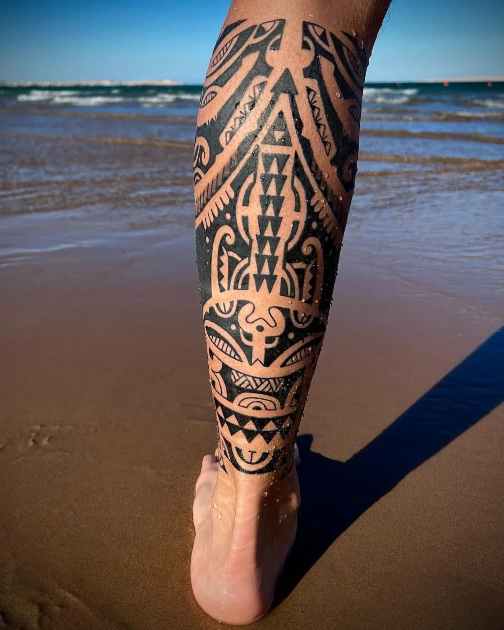 Samoan Tattoo Calf