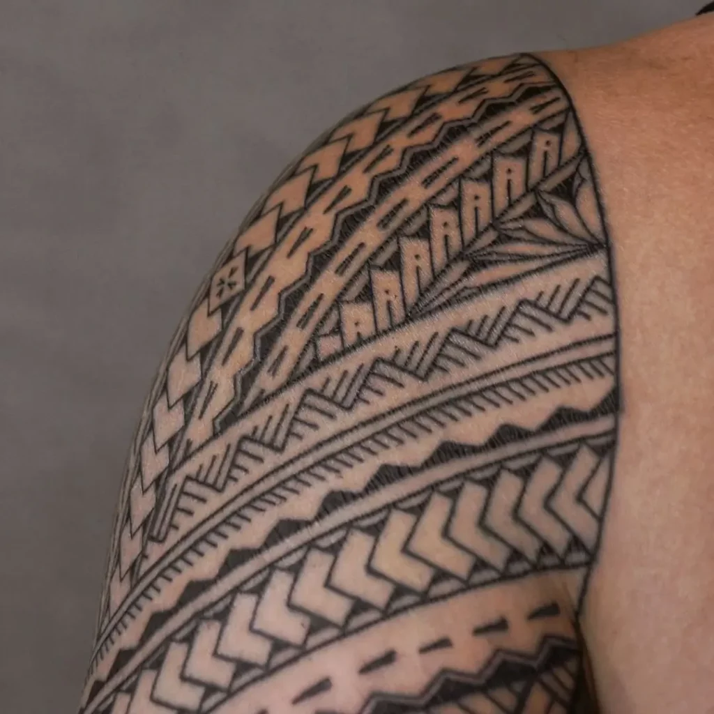 Samoan Tattoo Symbols On Shoulder