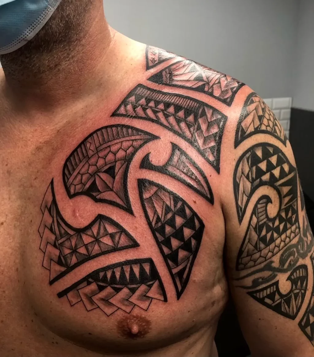 Warrior Chest Samoan Tattoo